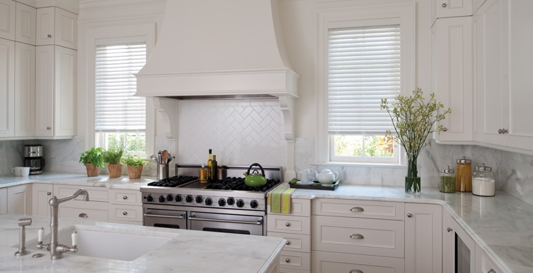 Cincinnati kitchen white blinds